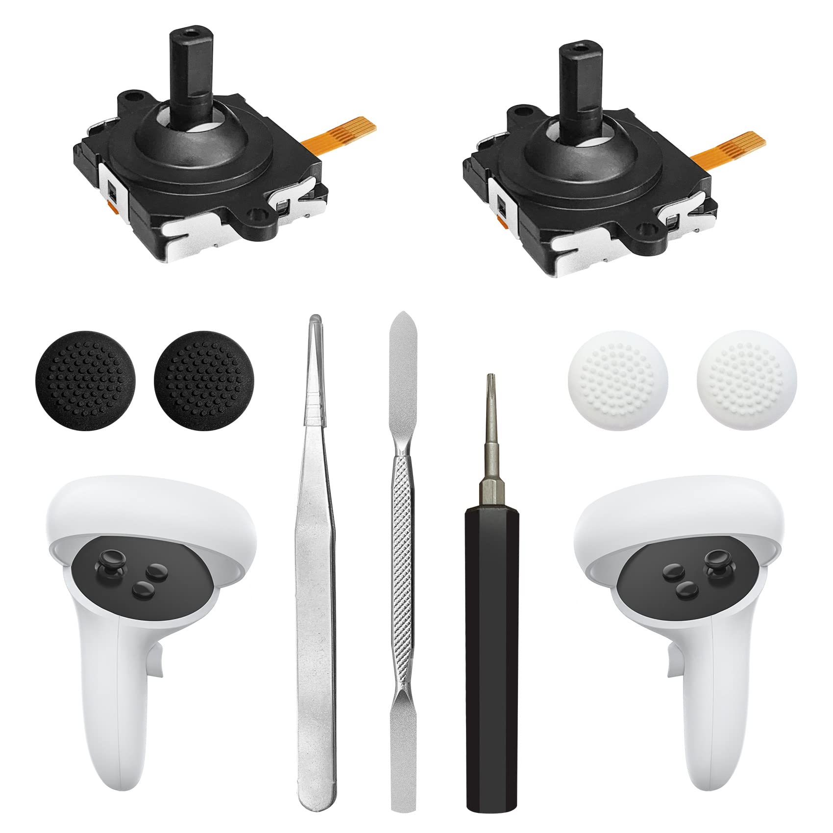 Joystick Replacement Kit for Oculus Quest 2 Controller, Repair Kit for Meta Ques
