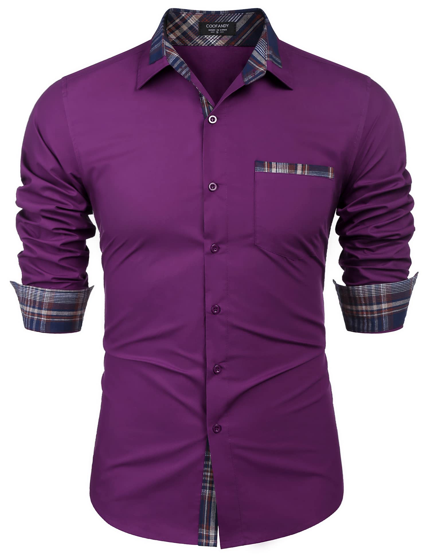 COOFANDY SHIRT メンズ US サイズ: XX-Large カラー: パープル