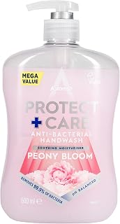 Astonish Protect and Care Kind to Skin Moisturising Anti-Bacterial Hand Wash Soap, Peony Bloom, 600ml