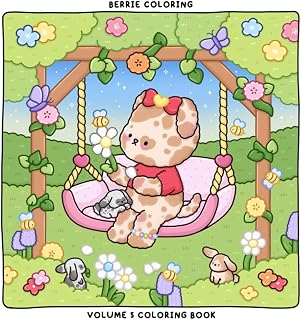 Berrie Coloring Volume 5: Cute and Cozy Coloring Book for Adults & Kids Featuring Easy to Color Animal Illustrations and Adorable Scenes