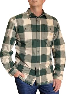 Carhartt Long Sleeve Heavyweight Flannel Shirt Loose Fit Men's Shirt