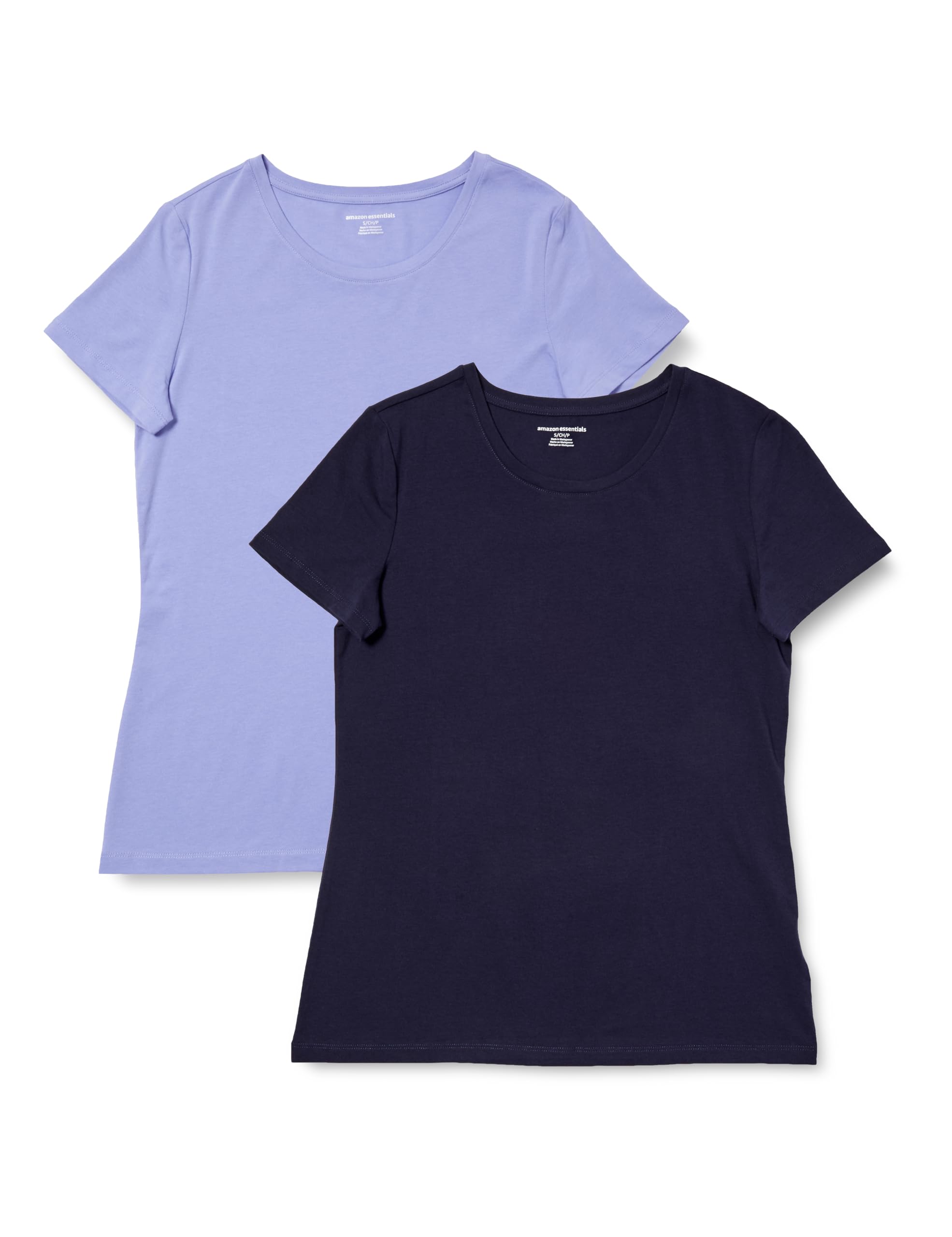 Amazon Essentials Women's Multipack T-Shirt, Regular Fit, Short Sleeve (Crew Nec