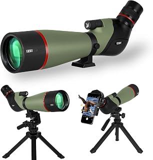 Gosky FalconPro Spotting Scope 20-60x80 Dual Focusing with Tripod | Spotter Scope for Target Shooting, Bird Watching and Wildlife Viewing with BAK4 Prism, Waterproof, Phone Adapter Carrying Bag