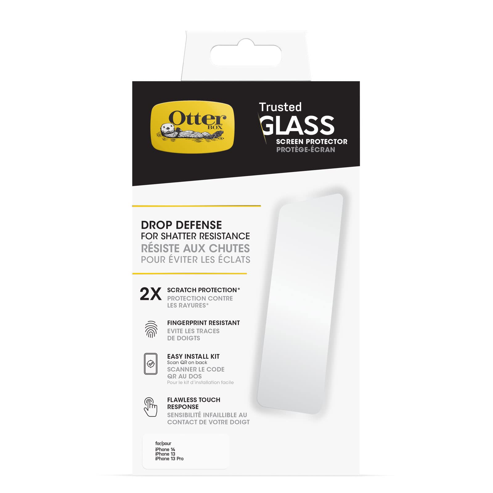 OtterBox TRUSTED Glass Protective Glass for iPhone 14 / iPhone 13 Pro / iPhone 1