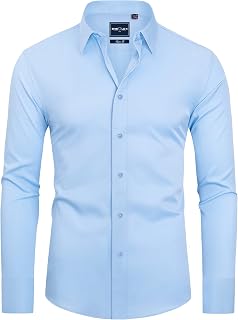 Alimens & Gentle Mens Stain Shield Dress Shirts Slim Fit Button Down Shirt
