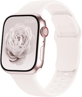 Cinturino sportivo compatibile con cinturini Apple Watch da 38 mm, 40 mm, 41 mm, 42 mm, 44 mm, 45 mm, 46 mm, 49 mm, unisex, in morbido silicone, impermeabile, per iWatch serie 11/10/9/8/SE/7/6/5/4/3/2
