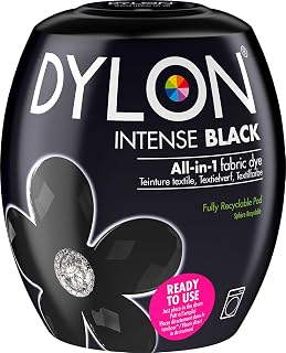 DYLON Washing Machine Fabric Dye Pod, Intense Black, 350g | Machine Dye for Clothes, Soft Furnishings & Projects, Renew Fabrics, up to 600g of Fabric per Pod