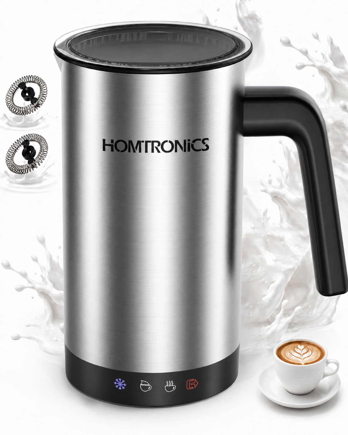 3-in-1 IPX7 Waterproof Milk Frother, Hot & Cold Foam & Milk Warmer. 300W, 300ml 