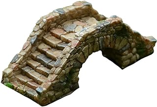 MonLiya Garden Decoration Resin Craft Mini Bridge Outdoors Artificial Bridge Set Arch Plank Bridge Rockery Bonsai House Garden Decor Fish Tank Ornament Micro Landscape Gift