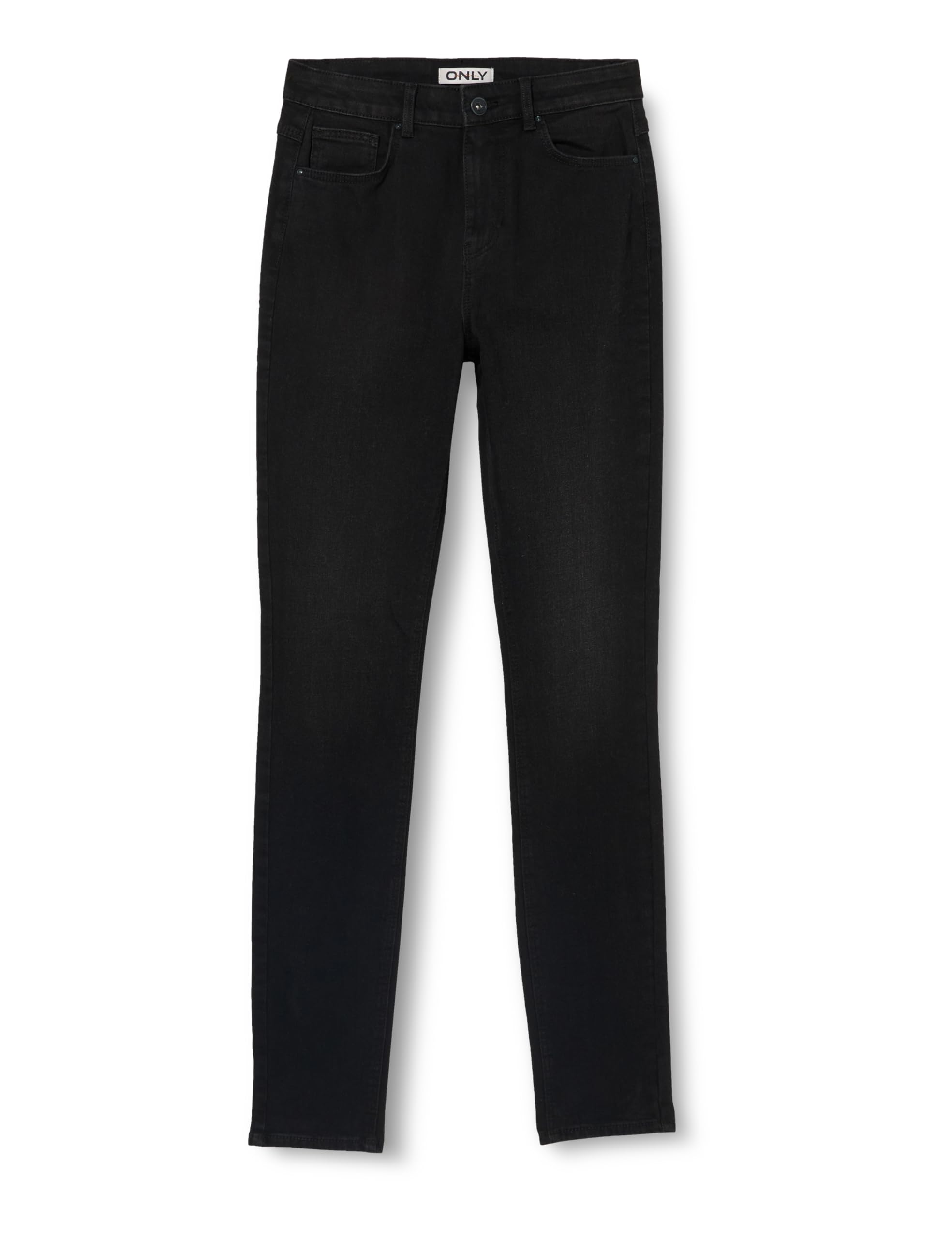 Only Onldruna Hw Skinny Dnm Pimbox, Women's Jeans, Black, 28W / 30L