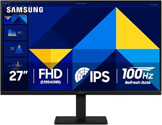 Samsung 27" (S30GD) Essential Monitor with IPS Panel | 100Hz Refresh Rate, Tilt Only Stand, Ergonomic Design, Advanced Eye Care, Game Mode, LS27D304GANXZA