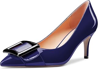 Castamere Women's Stiletto Medium Heel Closed Toe Pumps Slip-on Dress Cute Shoes 6.5 cm Heels