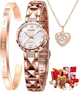 OLEVS Mens Square Analog Quartz Date Stainless Steel Waterproof Luminous Two Tone Wrist Watch
