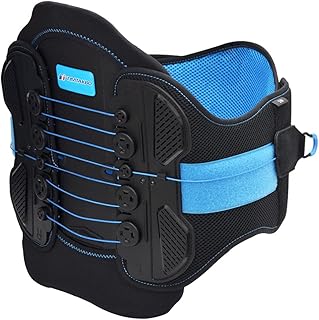 LSO Back Brace with Maximum Decompression Plate&Adjustable Arch Back Support,Pulley System Lumbar Support Belt for Herniated Disc Pain Relief,Spine Stenosis,Sciatica,Scoliosis(Black/Blue,2XL/3XL fit belly 47~59")