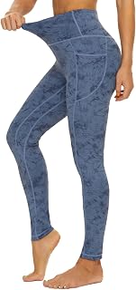 Devirld Womens Leggings with Pockets Tummy Control, High Waisted Yoga Pants Gym Workout Legging for Women