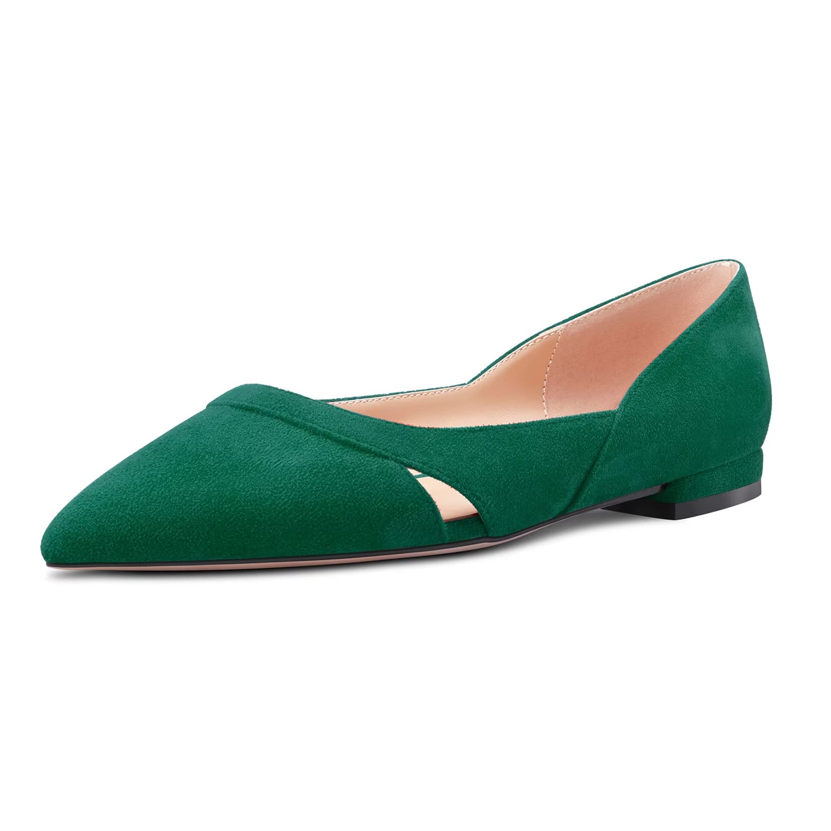 Castamere Women's Low Heel Pointed Toe Slip-on Pumps Wedding Classic 1cm Heels
