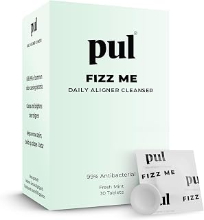 PUL Retainer Cleaner Tablets - Aligner Cleaner for Invisalign and Clear Aligners, Daily Retainer Cleaning Tablets and Denture Cleaner Tablets - Removes Odor, Stains and Plaque - 30 Day Supply