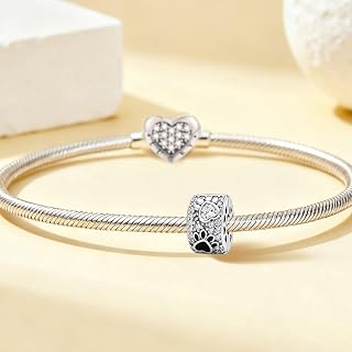 Silver Plated Fashion Paw Print Pet Dog & Cat Series for Women Bracelet Bangle DIY Jewelry Making Jewelry Decoration Match Daily Outfit Gift for Women Mom 1PC