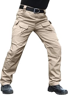 Hiwise Men's Stretch Tactical Pants Water Resistant Ripstop Cargo Pants Outdoor Lightweight EDC Work Hiking Pants