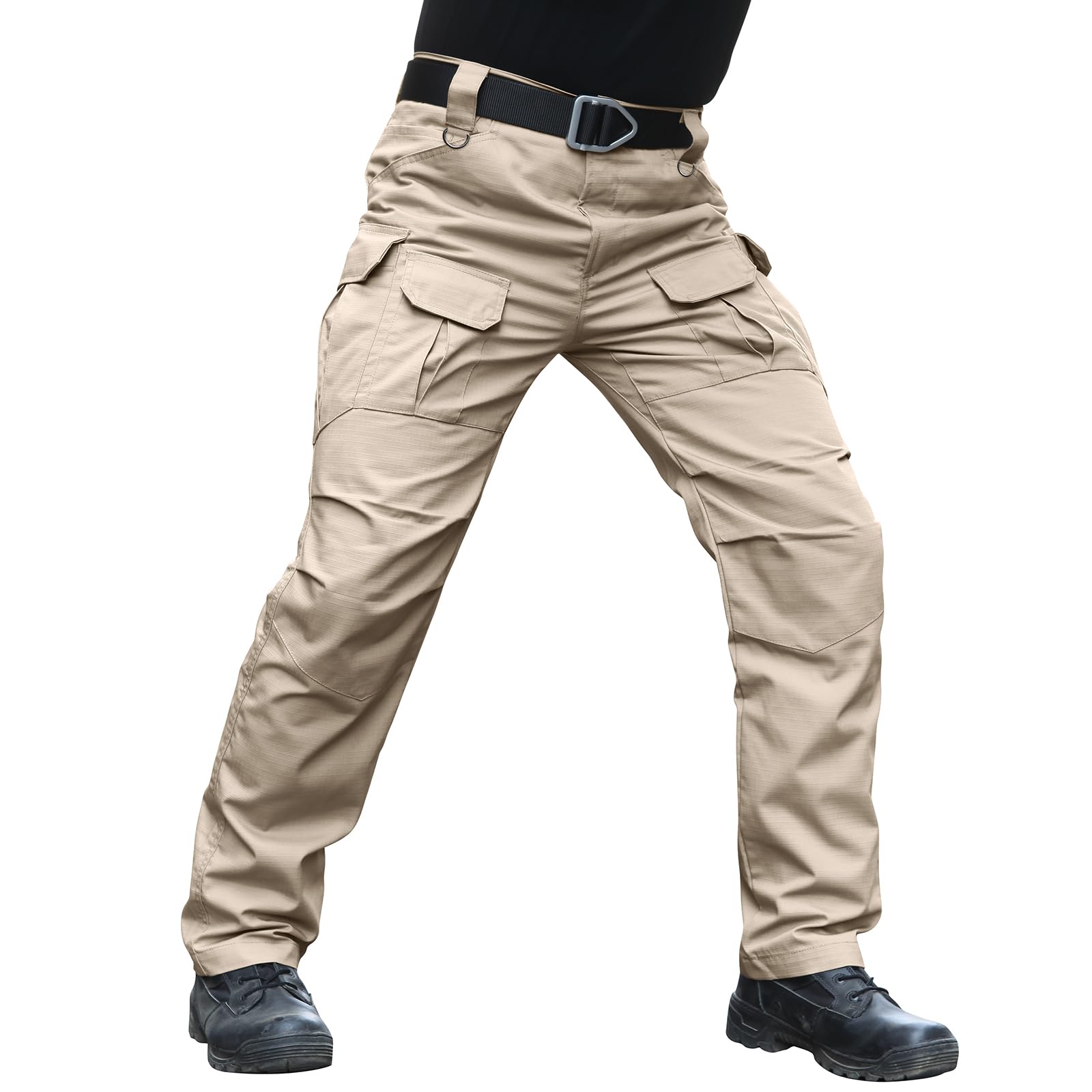 Hiwise Men's Stretch Tactical Pants Water Resistant Ripstop Cargo Pants Outdoor 