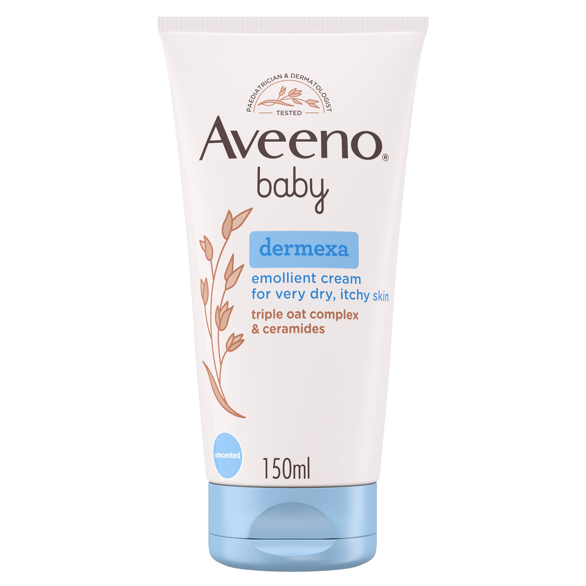 Aveeno Baby Dermexa Emollient Cream for Dry & Itchy Skin (1x 150ml) | Formulated