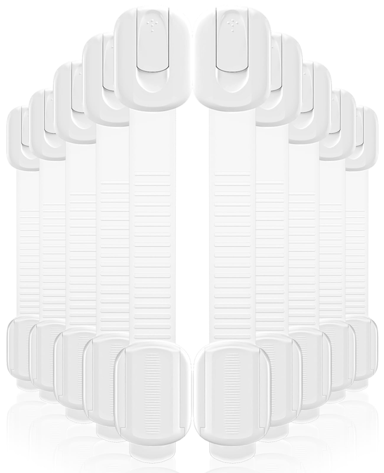 10 Pack Cabinet Locks Baby Proofing, Child Proof Cabinet Locks with 3M Adhesive 