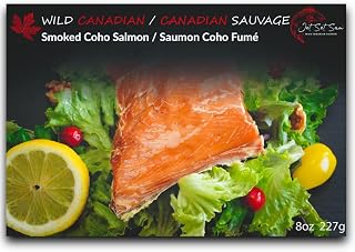 Wild Caught Canadian Pacific Smoked Coho Salmon Filet Gift All Natural From Vancouver BC