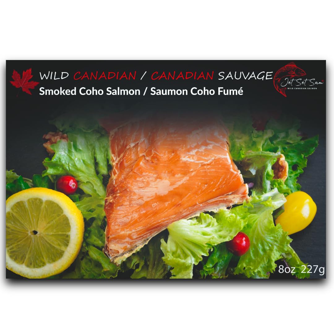 Wild Caught Canadian Pacific Smoked Coho Salmon Filet Gift All Natural From Vanc