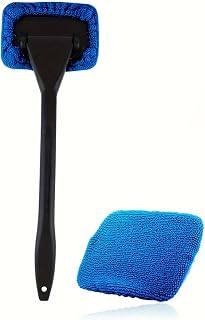 Windshield Cleaning Tool, Reusable Microfiber Car Window Cleaning Cloths for Car, SUV, RV and Home Windows (Dark Blue)