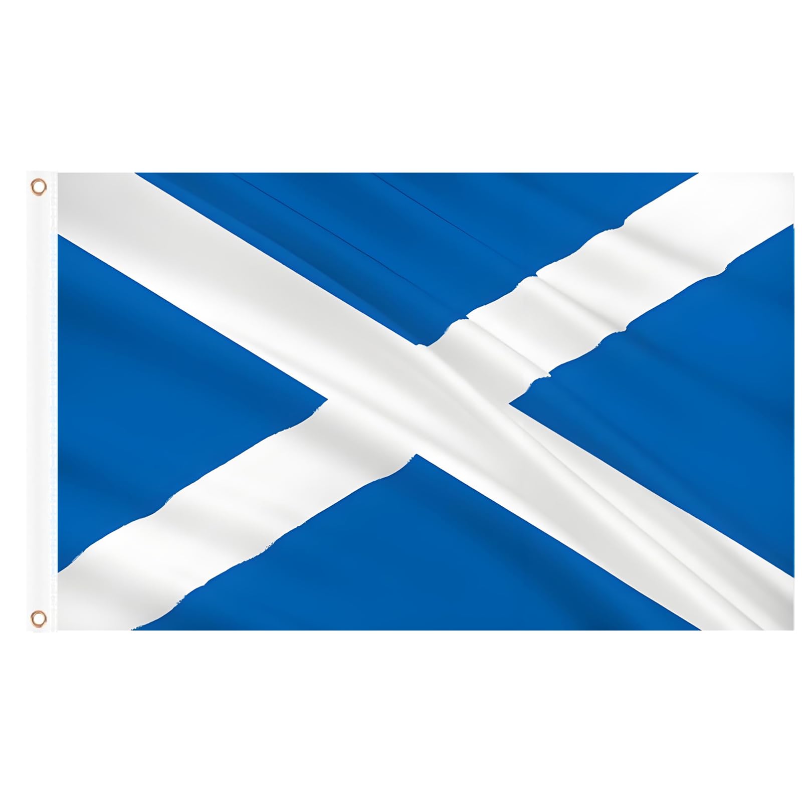 Scottish Flag 5ft x 3ft, Large Scotland Flags with Brass Eyelets for Burns Night