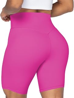 Sunzel Women's Cycling Shorts High Waist Seamless Front Yoga Workout Gym Bicycle Shorts Abdominal Control