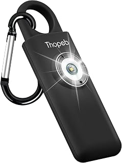 Personal Safety Alarm for Women – Superior Loud Siren & SOS Strobe | Premium Compact & Well-Crafted Self Defense Keychain Alarm, College Dorm Essential, Variety of Colors (Charcoal)