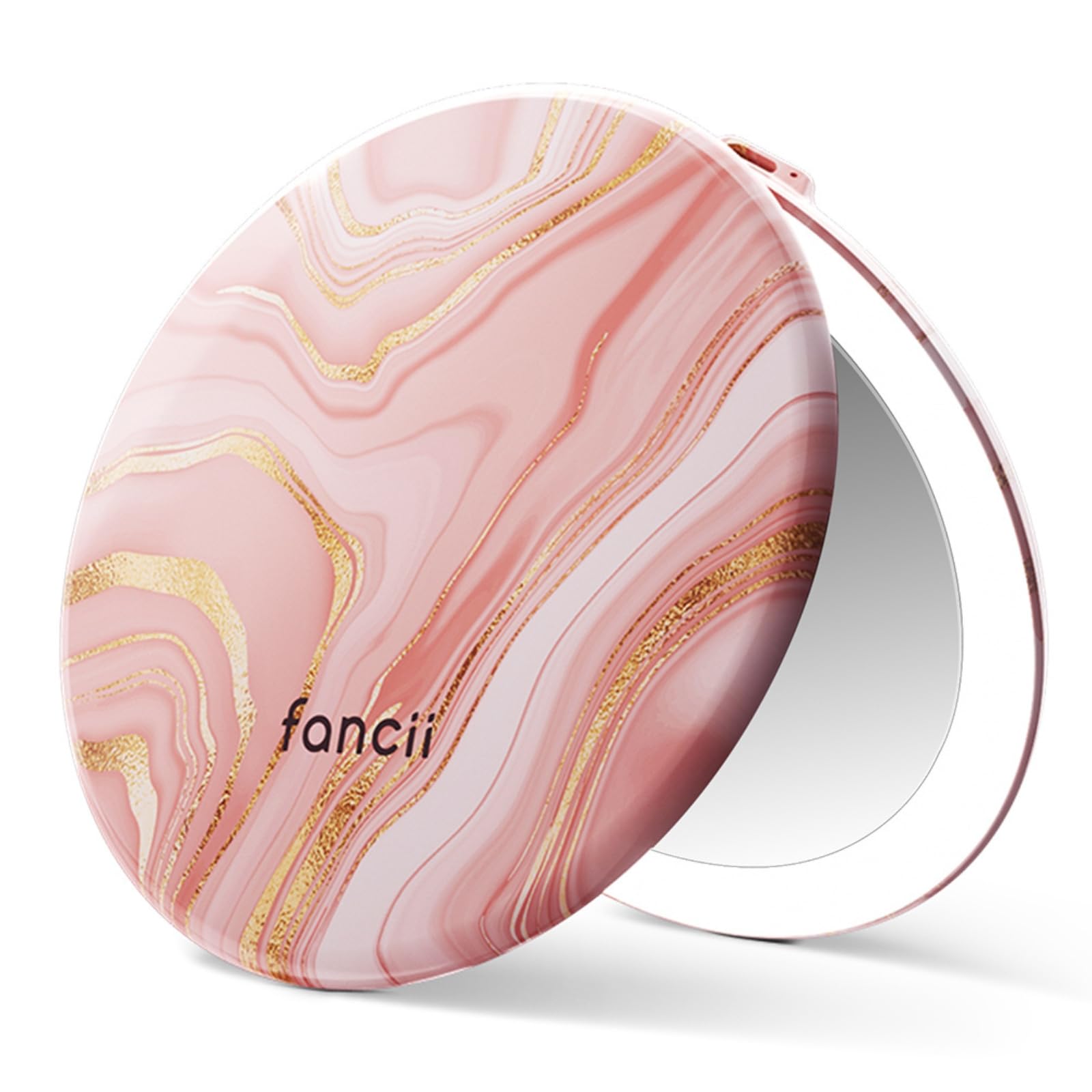 Fancii Taylor LED Lighted Travel Makeup Mirror, Rechargeable, 10x /1x Magnifying
