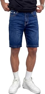 JMIERR 2026 Mens Skinny Denim Shorts 4 Way Stretch Casual Comfy Slim Fit Summer Jean Shorts
