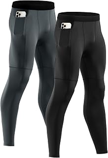 Niksa 2 Pieces Men's Running Leggings Sports Long Compression Pants