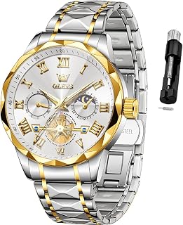 OLEVS Luxury Men's Watches Luxury Casual Style Big Dial Stainless Steel Waterproof Business Analog Luminous Date Watches for Men
