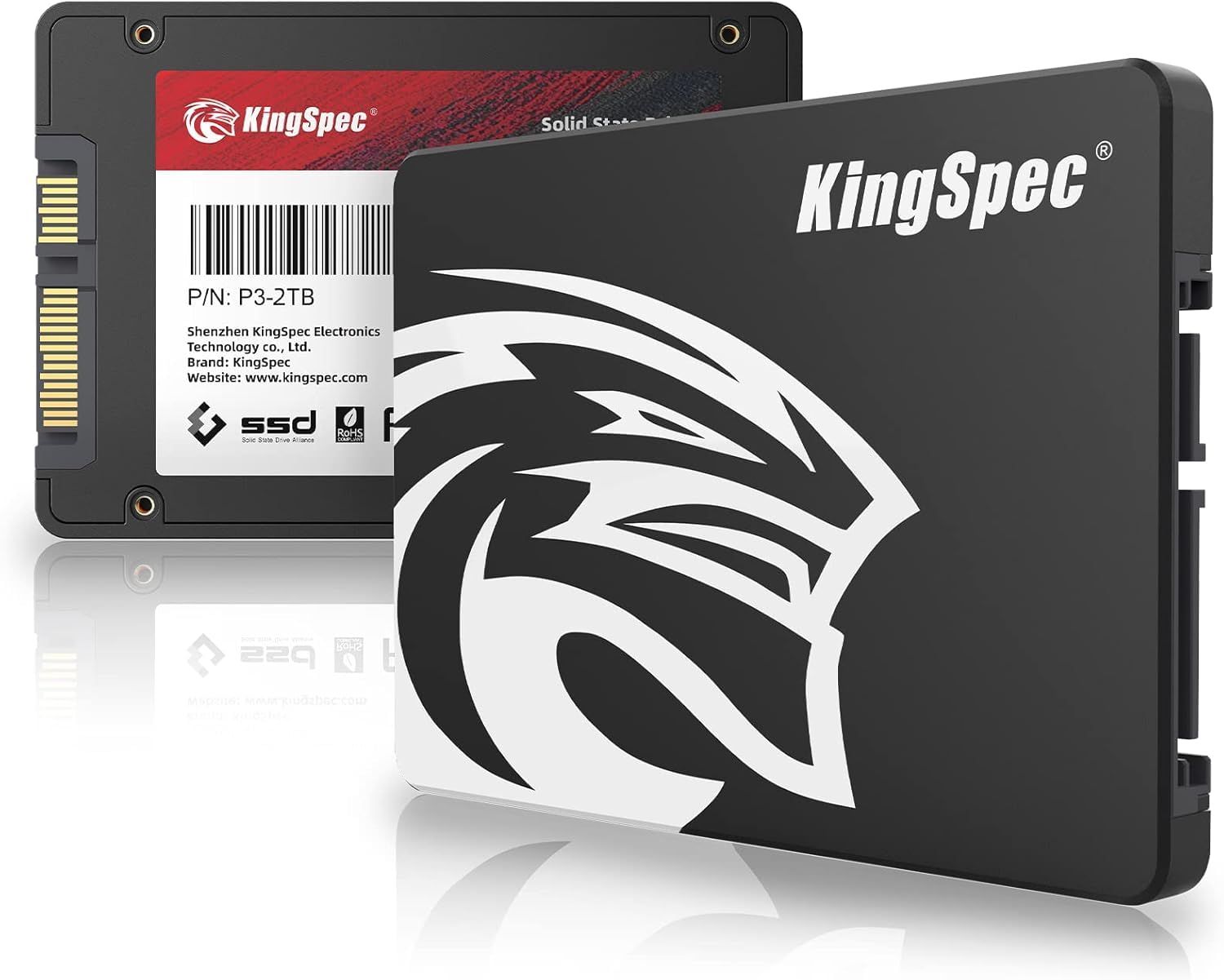 KingSpec SSD 2TB SATAIII 6Gb/s 2.5" Internal SSD Max Read 570MB/s 3D NAND 3 Year
