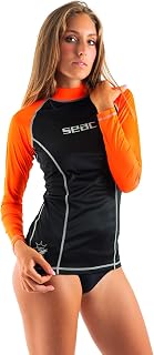 Seac T-Sun Long Women's Protective Rash Guard Diving Shirt for Snorkeling and Swimming with Sun Protection