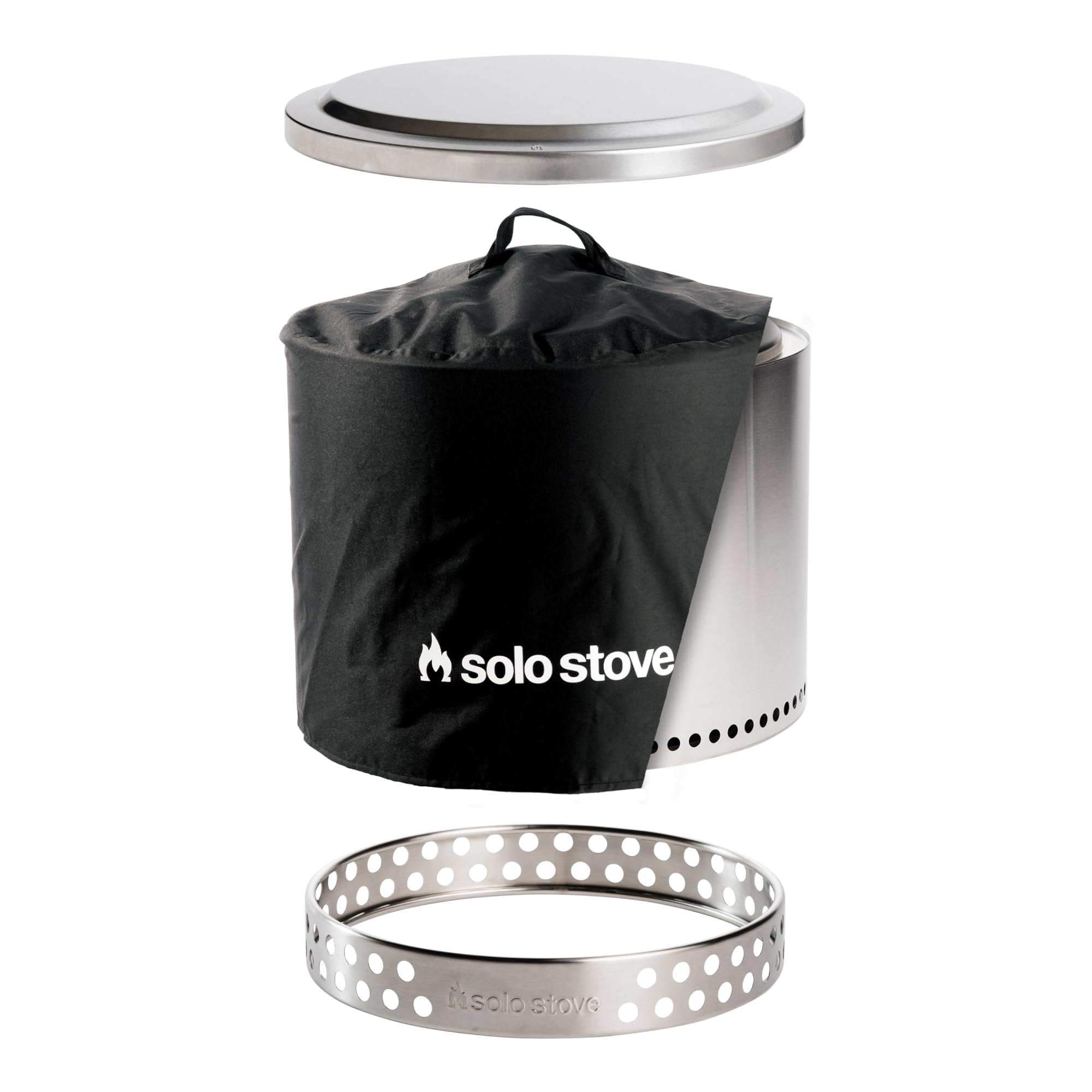 Solo Stove Bonfire Amazon Exclusive | Smokeless Fire Pit Bundle with Stand, Lid,