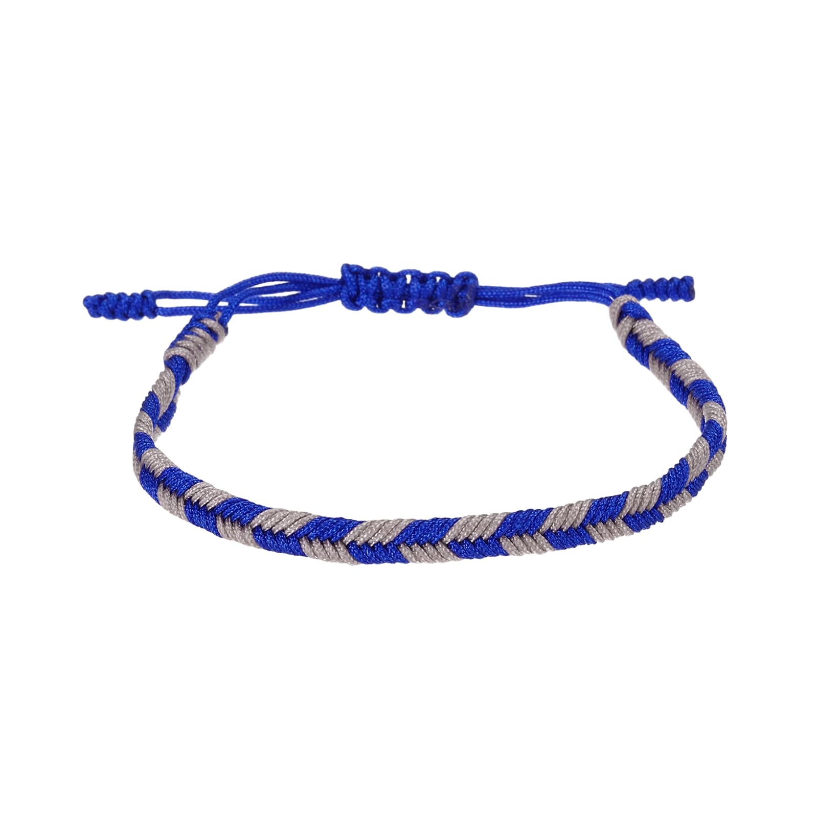 MECCANIXITY Braided Rope Bracelets, Plaid Pattern Adjustable Woven Bracelet Cord