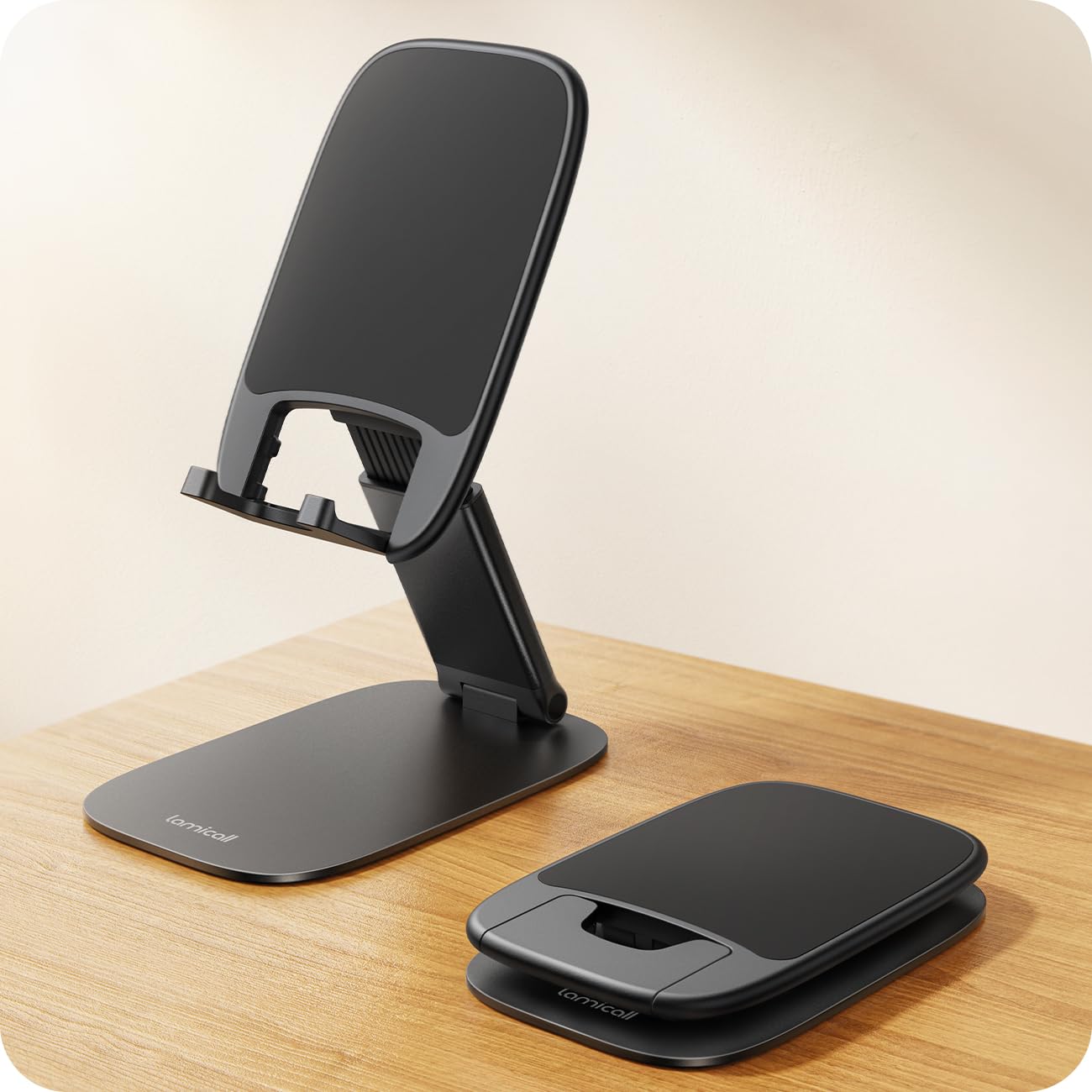 Lamicall Ultra-Thin Foldable Cell Phone Stand for Desk | 0.59" Slim Fold, Height