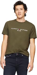Tommy Hilfiger Tommy Logo Embroidered Crew Neck T-Shirt Regular Fit 2024 Collection L White