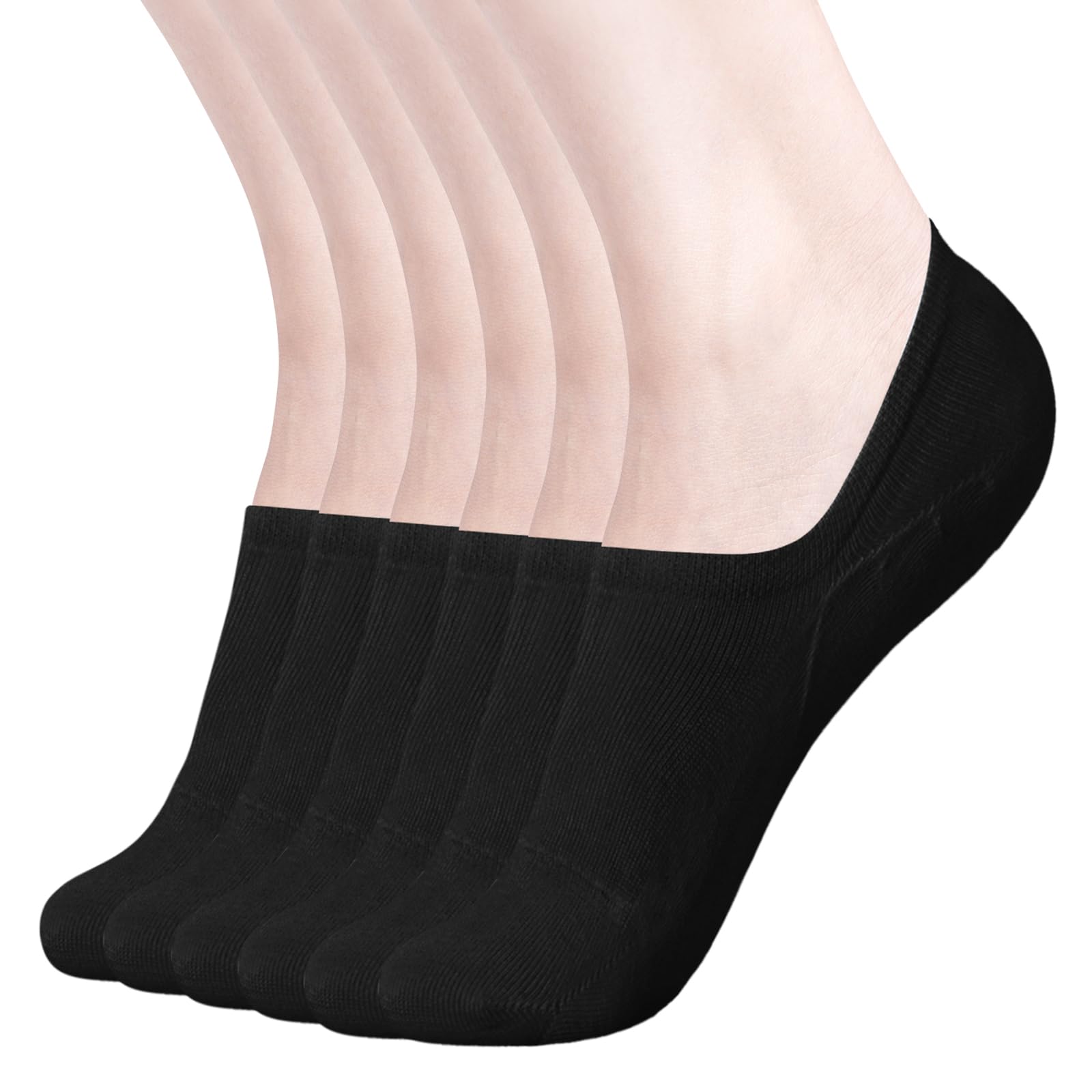 DIBAOLONG Womens No Show Socks Non Slip Flat Boat Line Low Cut Socks (6-12 Packs