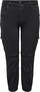 ONLY Carmakoma Women's Carmissouri Reg ANK Cargo Mas Noos Solid Jeans