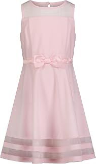 Calvin Klein(カルバン クライン) Special Occasion Dress Sleeveless Party Dress, Fit and Flare Silhouette, Round Neckline & Back Zip Closure Girls