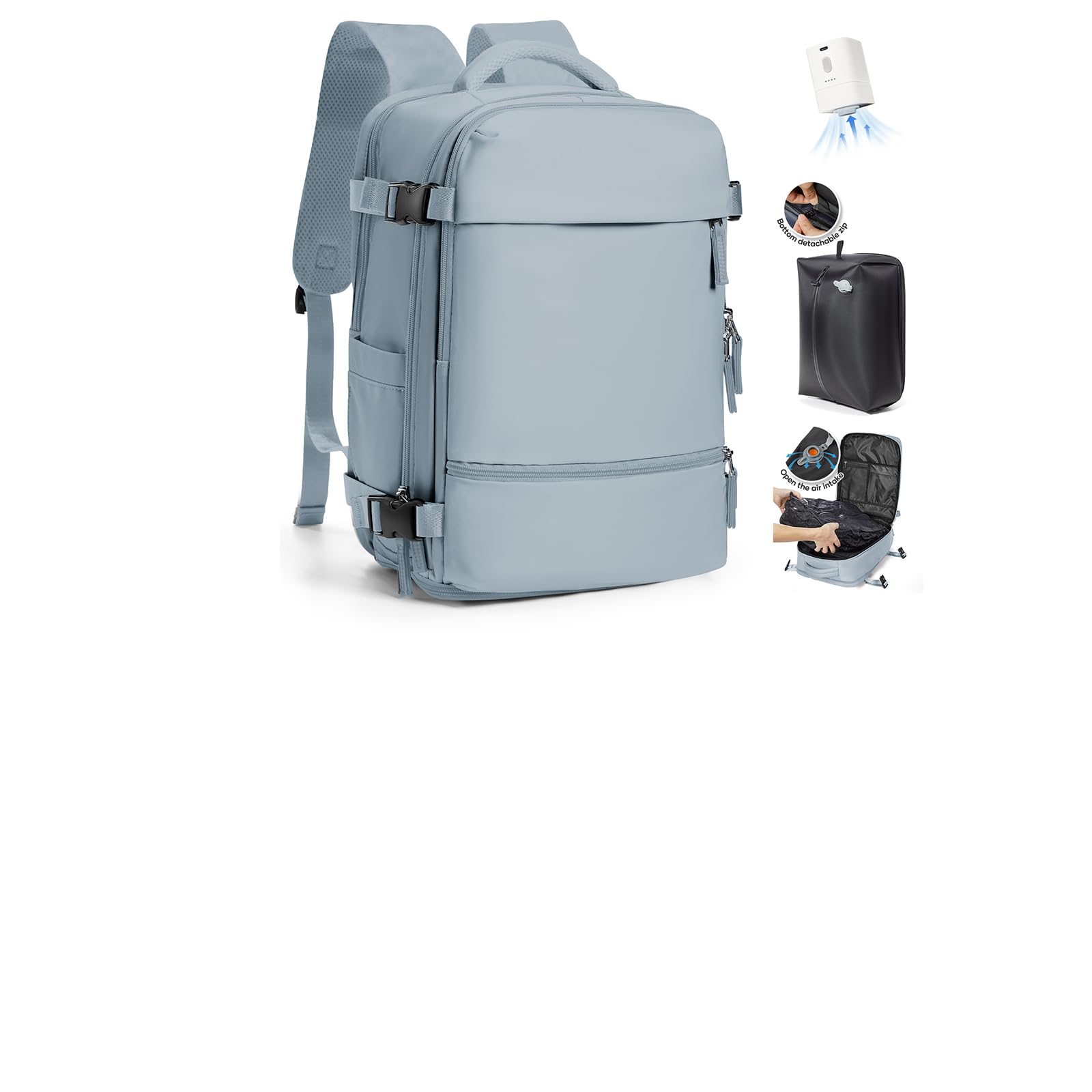 SZLX Ryanair Travel Vacuum Backpack 40 x 30 x 20 cm with Pump Ryanair Cabin Lugg