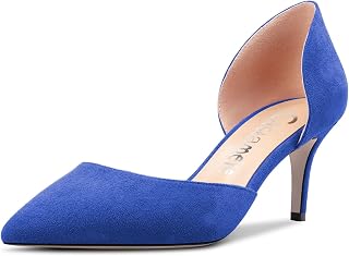 Castamere Women's Stiletto Mid Heel Pointed Toe Pumps Two-Piece Slip-on Office Classic 6 cm Heels