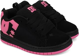 DC Shoes Net, Men's Fashion Sneakers, Black / Pink, 31 EU