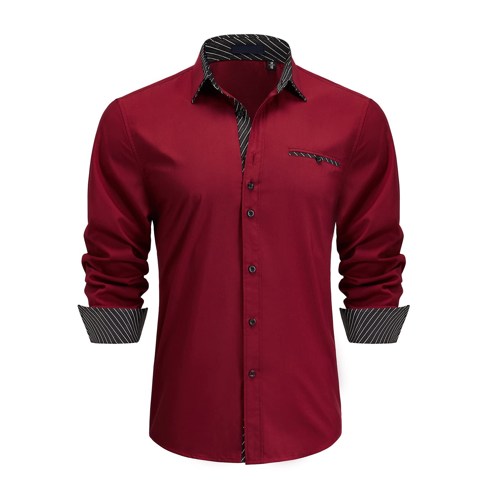 Enlision Men's Dress Shirts Long Sleeve Shirt Casual Regular Fit Shirts
