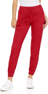 MediChic Jogger Scrub Pants for Women, Soft 4-Way Stretch Women's Medical Scrub Pants, 5-Pockets with Elastic Waistband